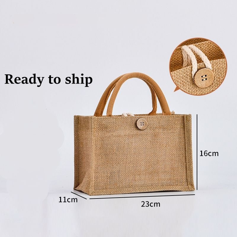 eco friendly custom logo jute & linen tote bag eco friendly custom logo jute & linen tote bag
